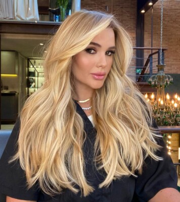 Golden Blonde Ash Blonde Wavy Wigs Lace Front Wig 100% Human Hair Wigs