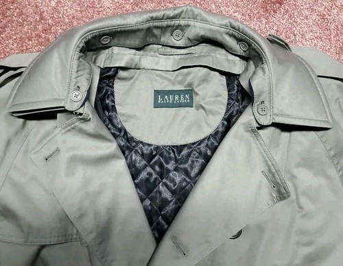 Trench coat para hombre Lauren Ralph Lauren 44L caqui forro extraíble - Imagen 2 de 10