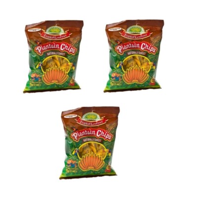 Bananenchips Dreierpack: 3 x 85g NATURALLY SWEET Plantain Chips Banana Chips