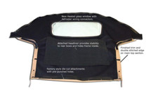 Mazda Miata Convertible Top W Dot Approved Glass Window 1990-2005 Black Cabrio