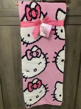 New Hello Kitty Faces Pink 50" x 70" Super Soft Throw Blanket New With Tag