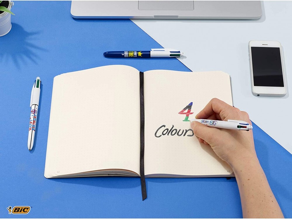 Penne BIC 4 Colours Decor Box - Set 8 Penne A 4 Colori, Punta 1.0mm, Idee Regalo - Foto 5