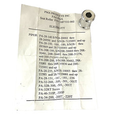 Piper Seat Roller Forward CA87332-002 - PA-28 PA-28R PA-32&R PA-32RT PA-34 PA-46 Piper Seat Roller Forward CA87332-002 - PA-28 PA-28R PA-32&R PA-32RT PA-34 PA-46