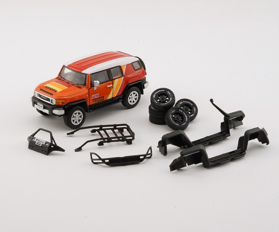 ミニカー TOYOTA LAND CRUISER FJ BM Creations JUNIOR BMC Toyota 2015 FJ Cruiser Orange with Logo 1
