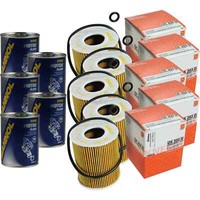 5X Original Mahle / Knecht ÖLfilter OX 203D + 5X SCT Motor Flush MotorspüLung