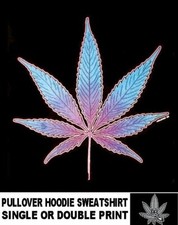 Psychedelic Marijuana Pot Leaf Flower Child Stoned Joint Hoodie Sweatshirt WS6