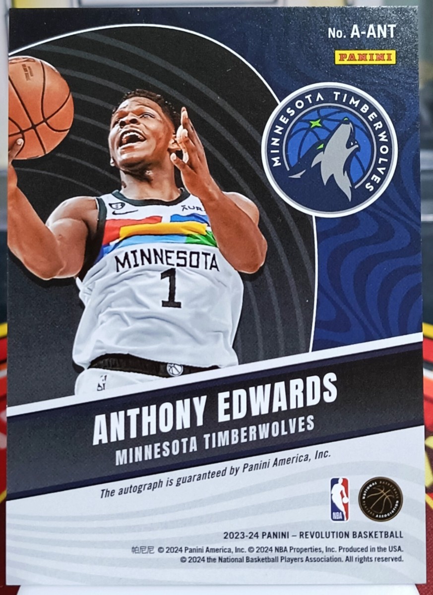 2023-24 Panini Revolution #A-ANT Anthony Edwards Auto T Wolves | eBay