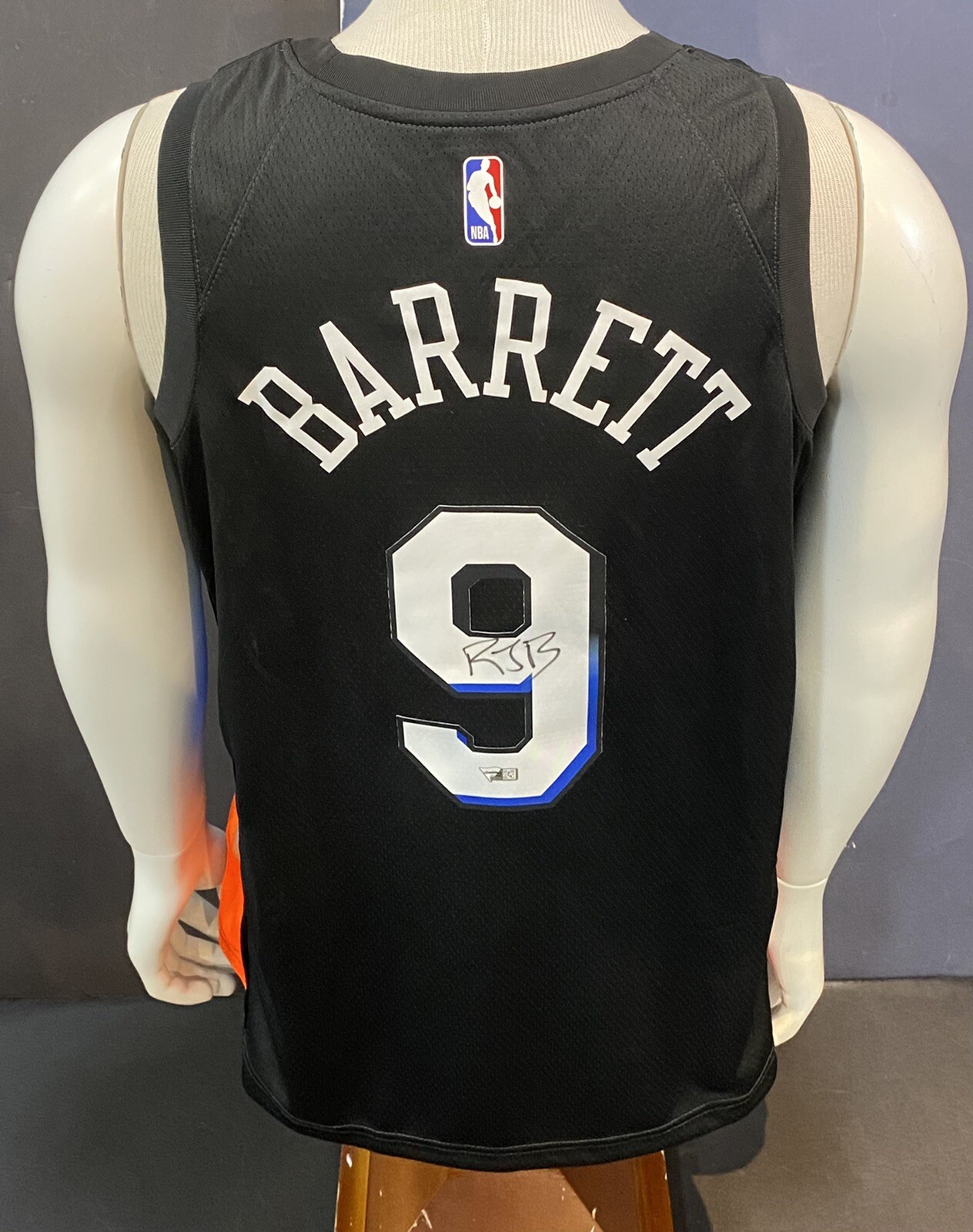 RJ Barrett Signed New York Knicks Nike Swingman City Jersey Auto Fanatics COA 