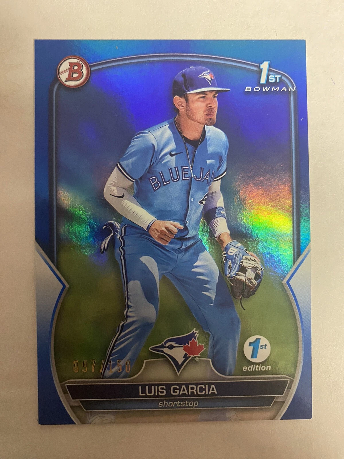 2023 Bowman 1st Edition Blue Foil /150 Luis Garcia #BPPF-94