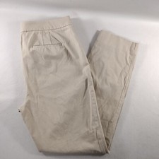 Talbots Chatham Ankle Side Zip Beige Tapered Pants Womens Size 10