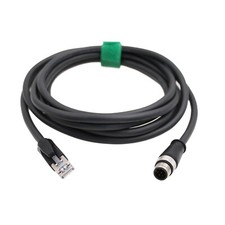 Ethernet M12 8 Pin A Code to RJ45 Cable for Basler Cognex Camera Vision Sensor