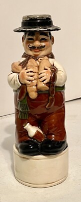 Italian Man/Wine/ Sausage, Jug, Bread- 12'' Tall Whiskey Alberta's Decanter