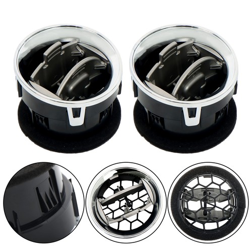 Salpicadero 2 piezas calefacción aire acondicionado salida persiana ventilación para Ford F-150 2009-2014 cromo - Imagen 9 de 10