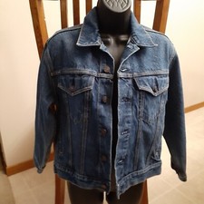 Levi Strauss Signature LL-1055 Jean Jacket Size Medium Levis Blue Denim Trucker