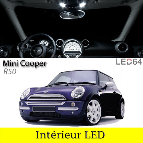 Kit ampoules LED blanc habitacle Mini Cooper R50 R53 contre lumière jaune