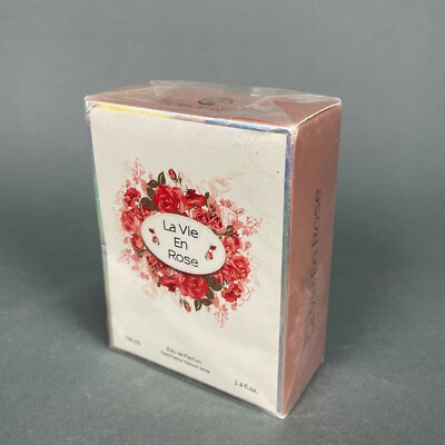 New Sealed La Vie En Rose Eau De Parfum Secret Plus Spray Perfume 3.4 oz 100 ml.