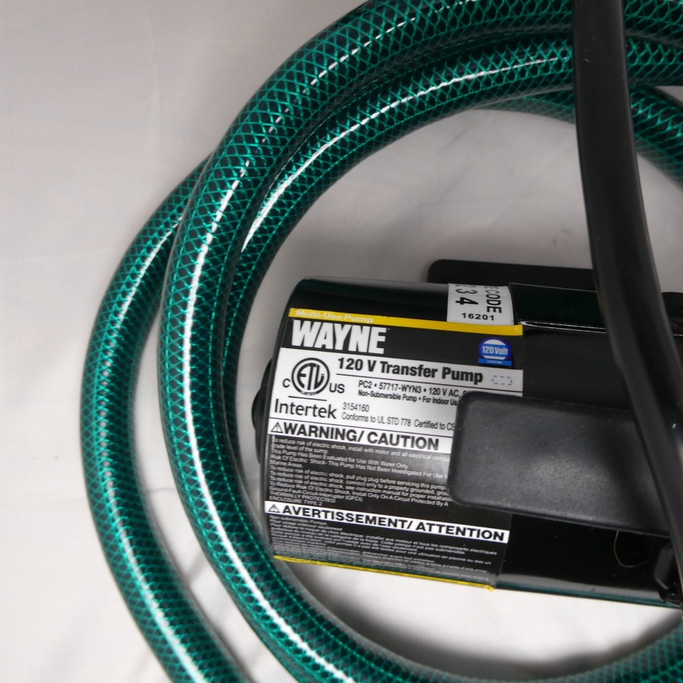 Wayne Utility TRANSFER Pump 120V, 390 GPH, plated aluminum kit PC2