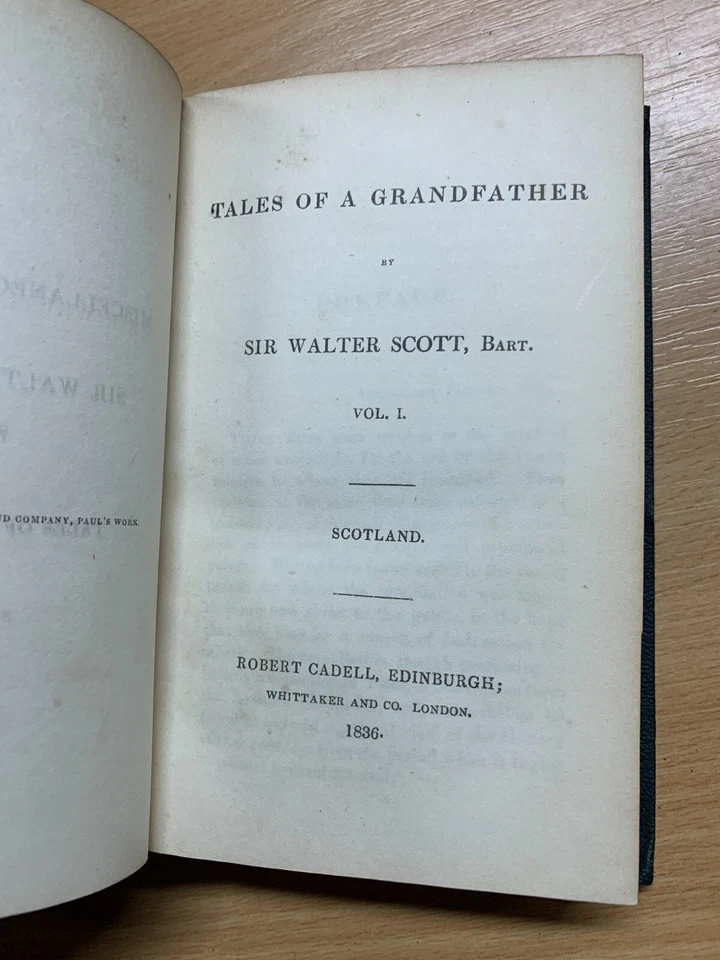 1836 PROSE WORKS OF SIR WALTER SCOTT - TALES GRANDFATHER SCOTLAND BOOKS (P8) - Image 4 of 4