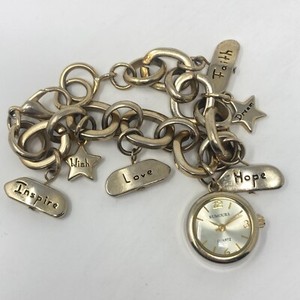 Montre Femme Vintage Rumours - Boîtier Or Jaune, Cadran Blanc - Fonctionne Avec Pile Neuve - Occasion