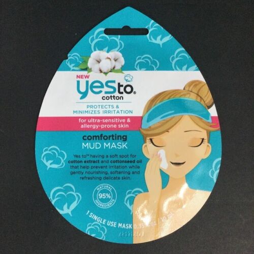 Yes To Cotton -Comforting Mud Masks-Ultrasensitive/Allergy-Prone Skin-Single Use