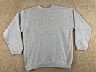 Gray vintage pullover sweater with long sleeves, back zipper, and textured knit, made in USA, Ocean City MD.
