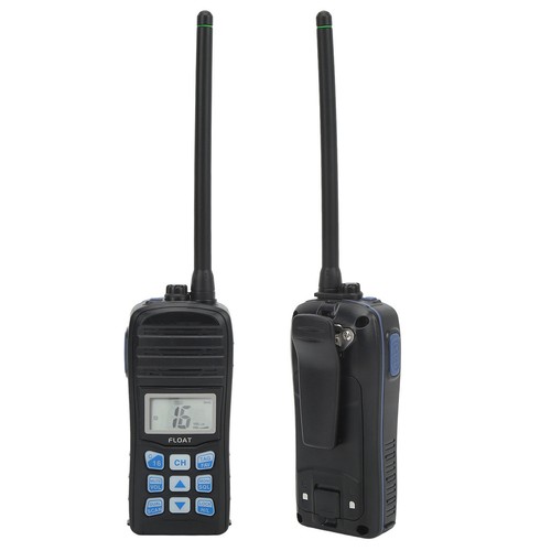 US Plug Marine Walkie Talkie Handheld IP67 Waterproof Floating 5W VHF Transc New - Zdjęcie 3 z 12