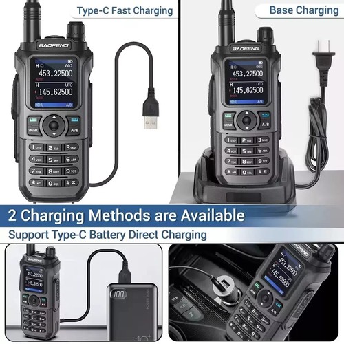 Baofeng UV-21 Pro V2 Walkie Talkie Air Band Type-C Long Range Ham Two Way Radio - Picture 5 of 10