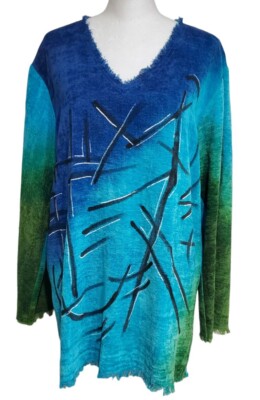 Dilemma Art to Wear Laharya Chenille Sweater Large