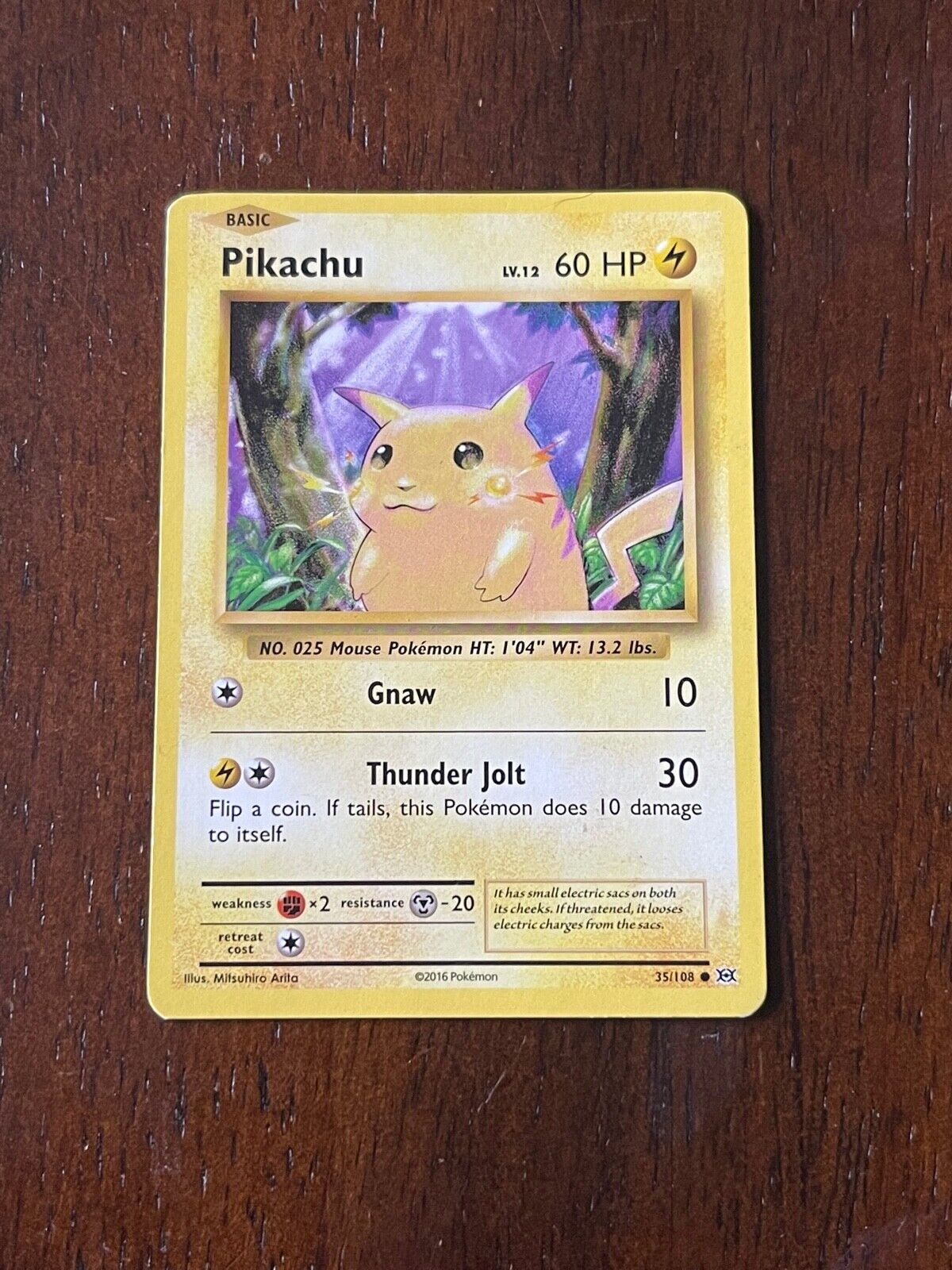 Pikachu LV.12 card. 60HP great condition. 35/108.