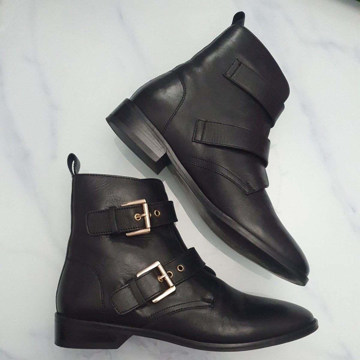 Buckle Boots River Island Chunky Ankle Boots Wide Fit River Island