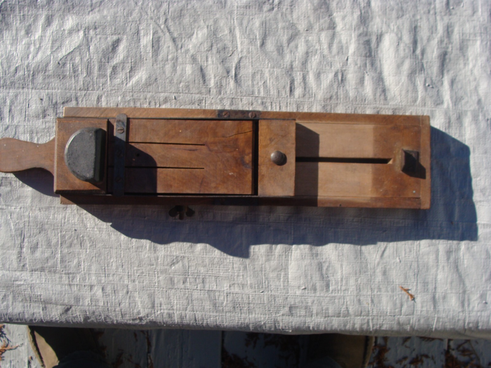 Antique wooden slicer sauerkraut mandoline cutter primitive apple