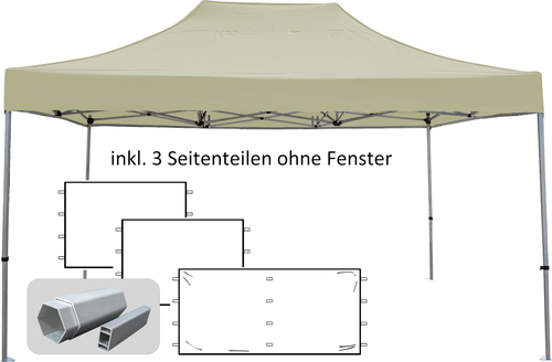 PROFI-ZELTE Pavillon 3x4,5 Aluminium HEXAGON (Faltpavillon Alu Partyzelt Pop-UP) - Bild 18 von 25
