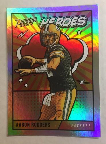 2021 Prestige Aaron Rodgers #HE-8 Heroes Foil
