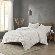 Madison Park Ruched Fur Down Alternative Comforter Set Full Queen King Size