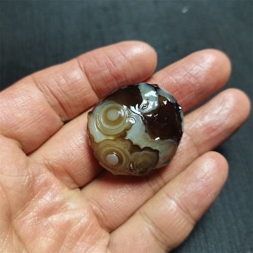 Rare 21.6 G Natural Gobi Agate Eyes Agate/stone Madagascar 32702 - Picture 6 of 14