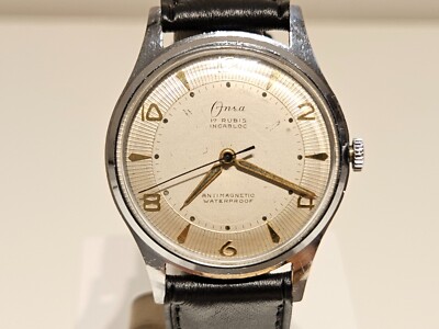 VINTAGE CLASSIC ELEGANT 35mm MEN'S SWISS CHROMED MECHANICAL WATCH