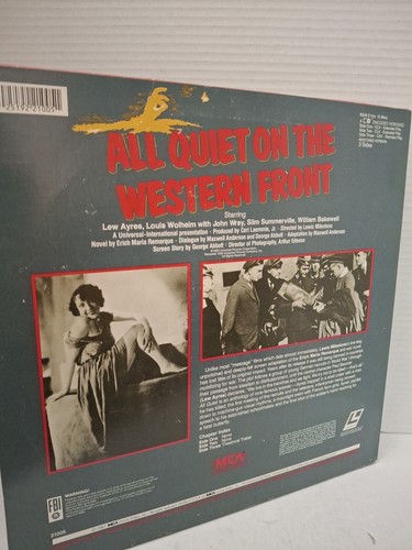 All Quiet On The Western Front (Laser Disc 2LD) - Picture 2 of 2