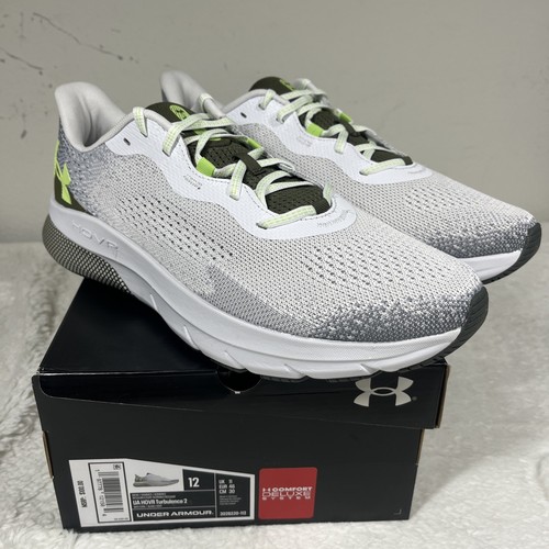 NEW Men’s Size 12 - Under Armour HOVR Turbulence 2 White green $100