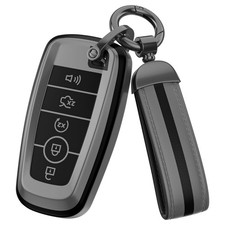 For Ford Key Fob Cover Accessories, Matte TPU Material,With a Cute Leather Ke...