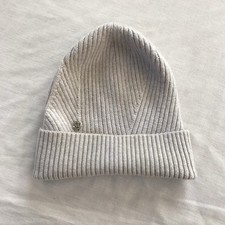 Lululemon Close-Fit Beanie Wool-Blend Ribbed Knit Hat Unisex One Size Beige