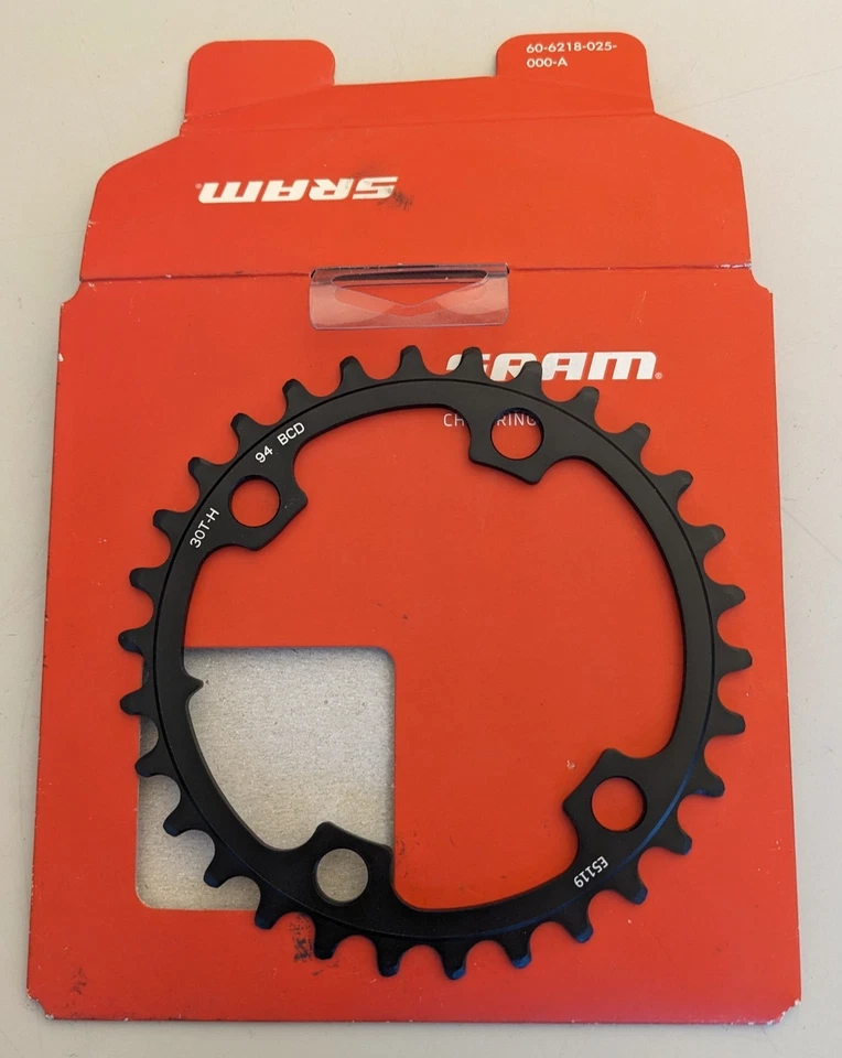 Plato interior ancho SRAM Force - 30T, 94 BCD, 4 pernos - negro, 2x12 velocidades Foto 2 de 4