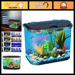 5-Gallon Aquarium Kit with LED Lighting, Power Filter, Ideal for Tropical Fish