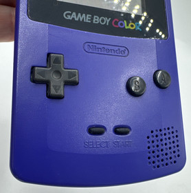 Grape Purple Gameboy Color Handheld with Super Mario Bros Deluxe Very Good Cond