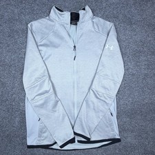Under Armour Mens ColdGear Reactor Full Zip Jacket Gray 1325142 Size Medium
