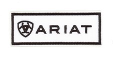 Ariat Logo Patch Western Rodeo Cowboy Heritage Embroidered Iron-On Sew-On Ba