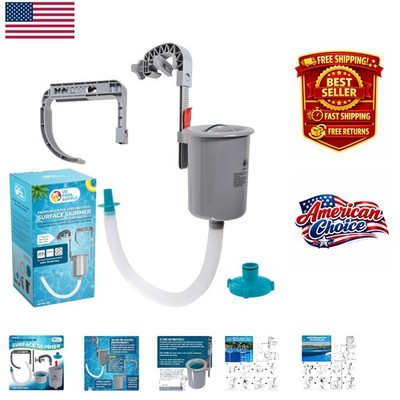 Innovative Pool Surface Skimmer with Adjustable Brackets & Automatic Cleaning