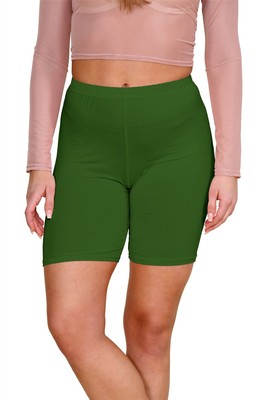 Damen-Radshorts schlicht Basic Fitnessstudio aktiv dehnbar lässig Sommer kurze Hose