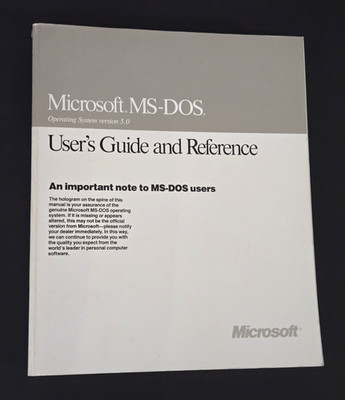 1991 Microsoft MS-DOS User's Guide and Reference - Operating System Version 5.0