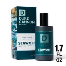 Duke Cannon Seawolf Cologne, Driftwood & Coastal Air 1.7oz