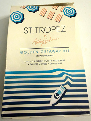St. Tropez x Ashley Graham Golden Getaway Self Tan Kit NEW 3pc Face Mist Mousse